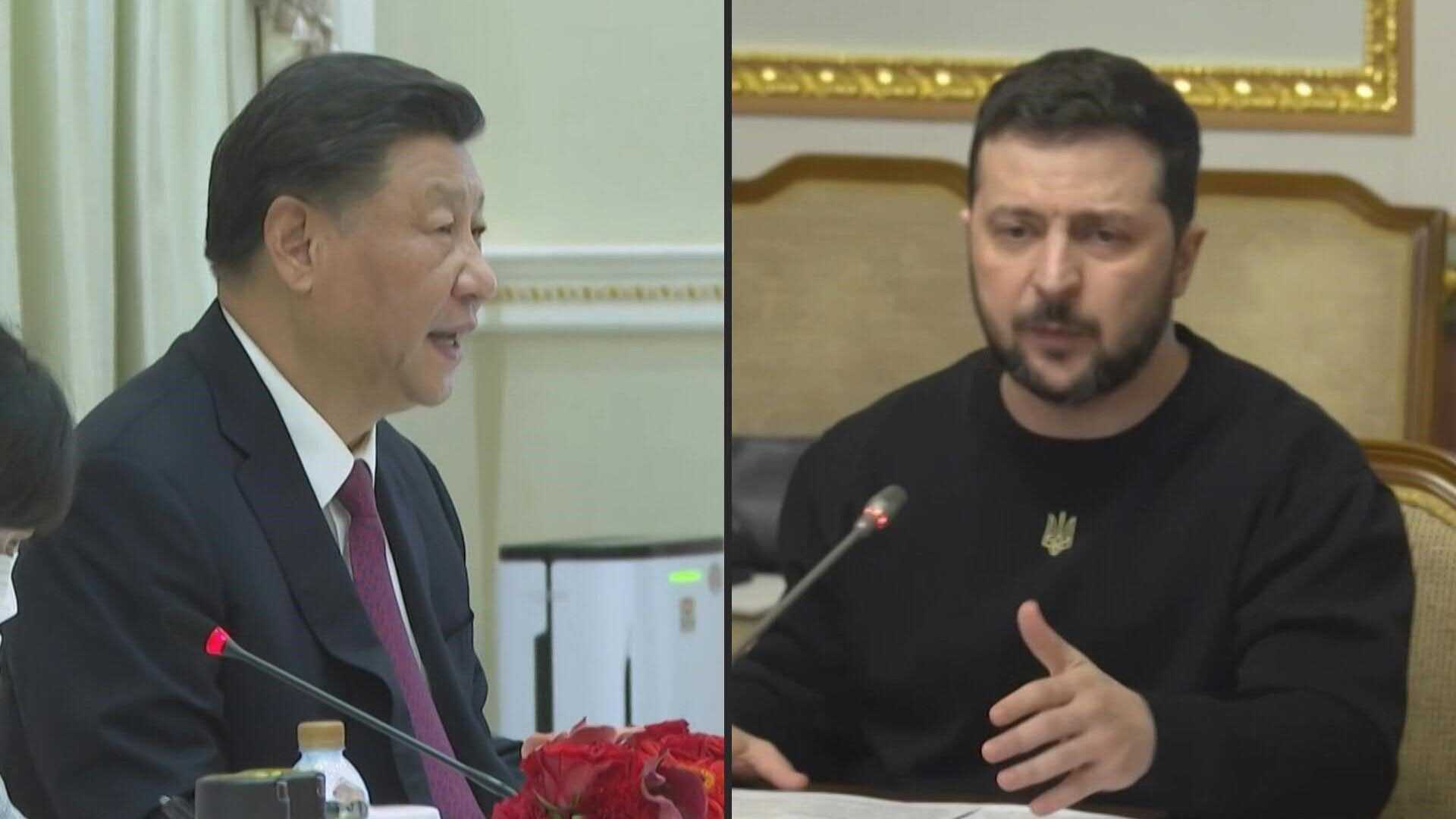 El presidente de China, Xi Jinping, le dijo a Volodimir Zelenski, que el 