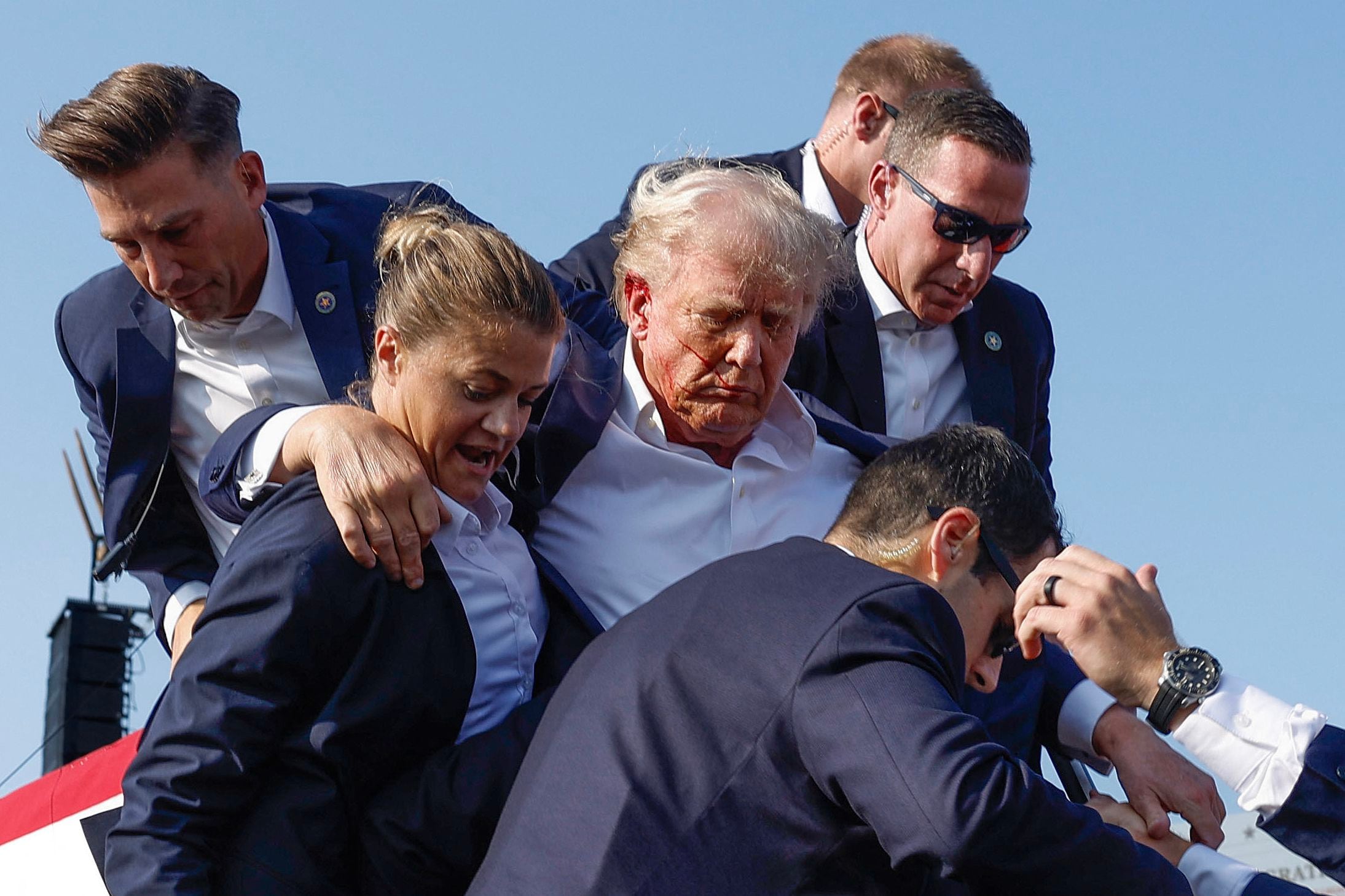 Donald Trump aseguró que un giro a la derecha lo salvó de morir. Anna Moneymaker/Getty Images/AFP 