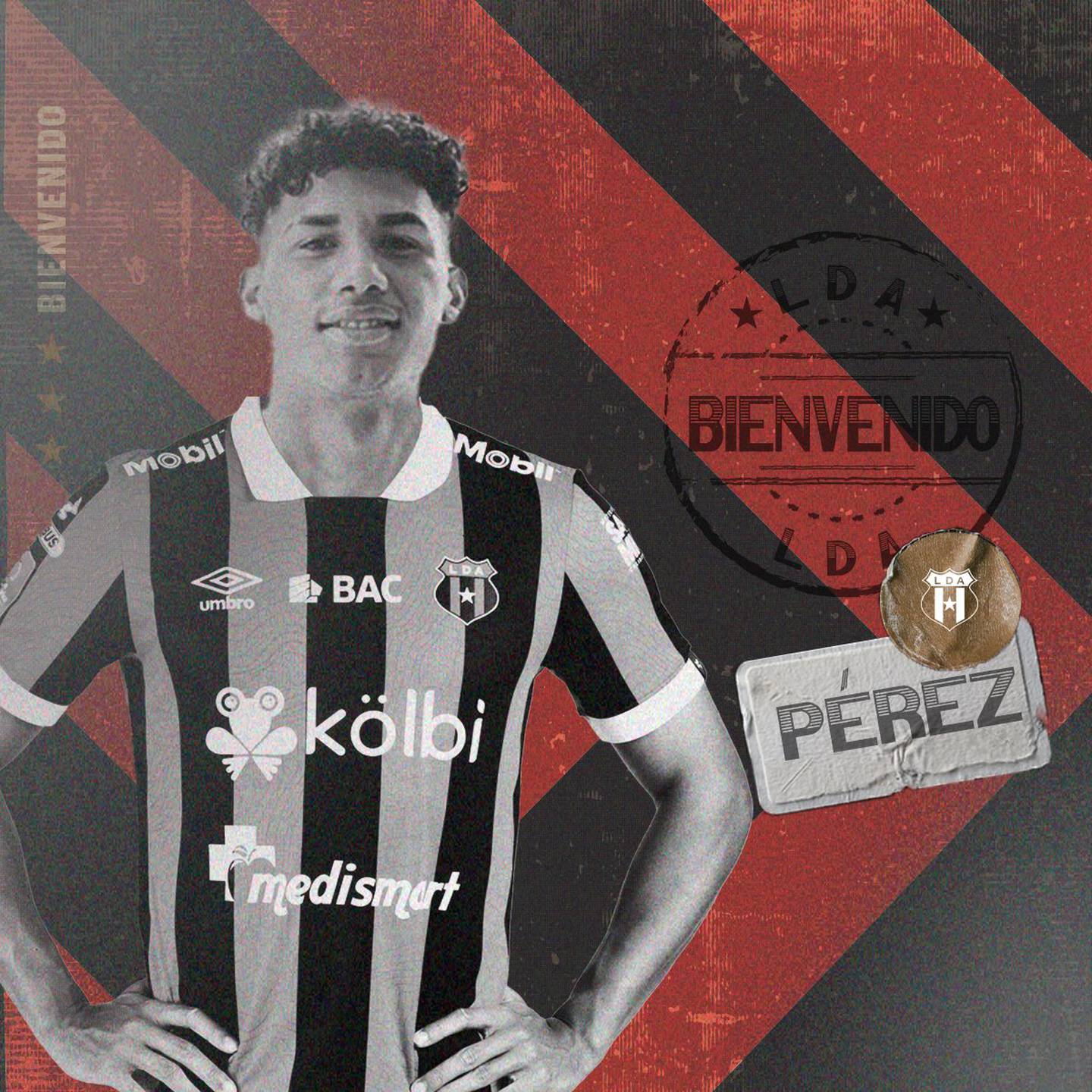 Karel Pérez firmó con Liga Deportiva Alajuelense. En principio llegó como refuerzo de liga menor.