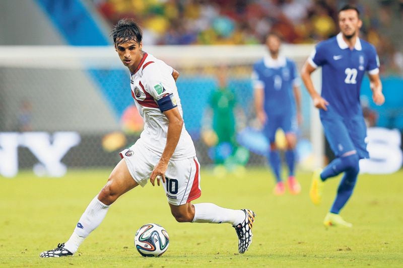 El capitán Bryan Ruiz fue el anotador del gol de Costa Rica ante Grecia para clasificar a cuartos de final del Mundial Brasil 2014.  En la tanda de penales fue el segundo tirador, no falló.