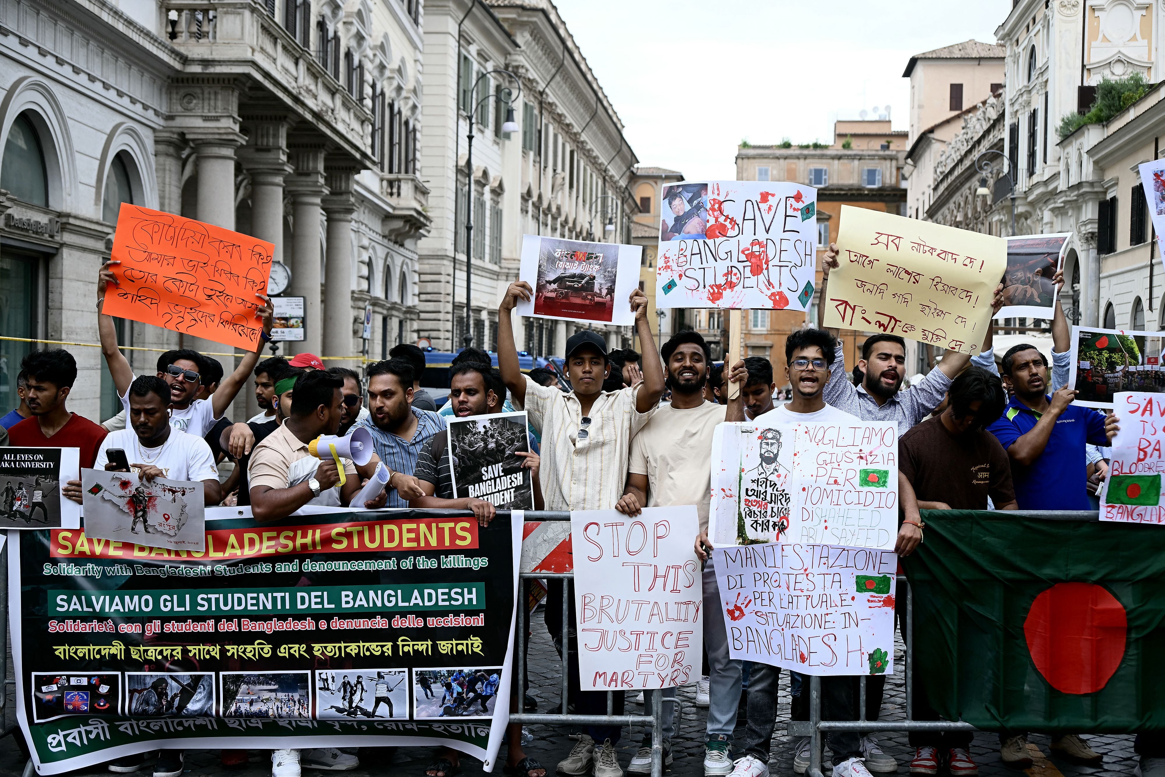 Bangladés vivió una jornada de manifestaciones que dejó 500 detenidos