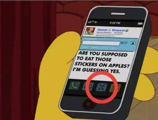 El reciente nombre adoptado por la plataforma Twitter quedó plasmado en una imagen correspondiente a un episodio de la serie 'Los Simpson'.