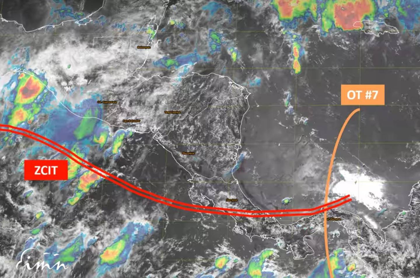 La zona de convergencia intertropical y el paso de la onda tropical número siete sobre Panamá provocan fuertes aguaceros y ráfagas de viento.