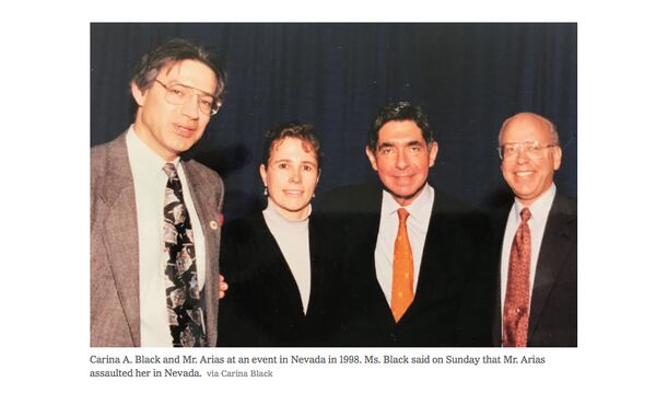 Carina A. Black denunció a Óscar Arias mediante el New York Times.