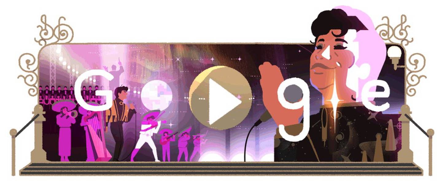 Google celebra a Juan Gabriel con un doodle por el aniversario de "El Palo" y su legado musical.