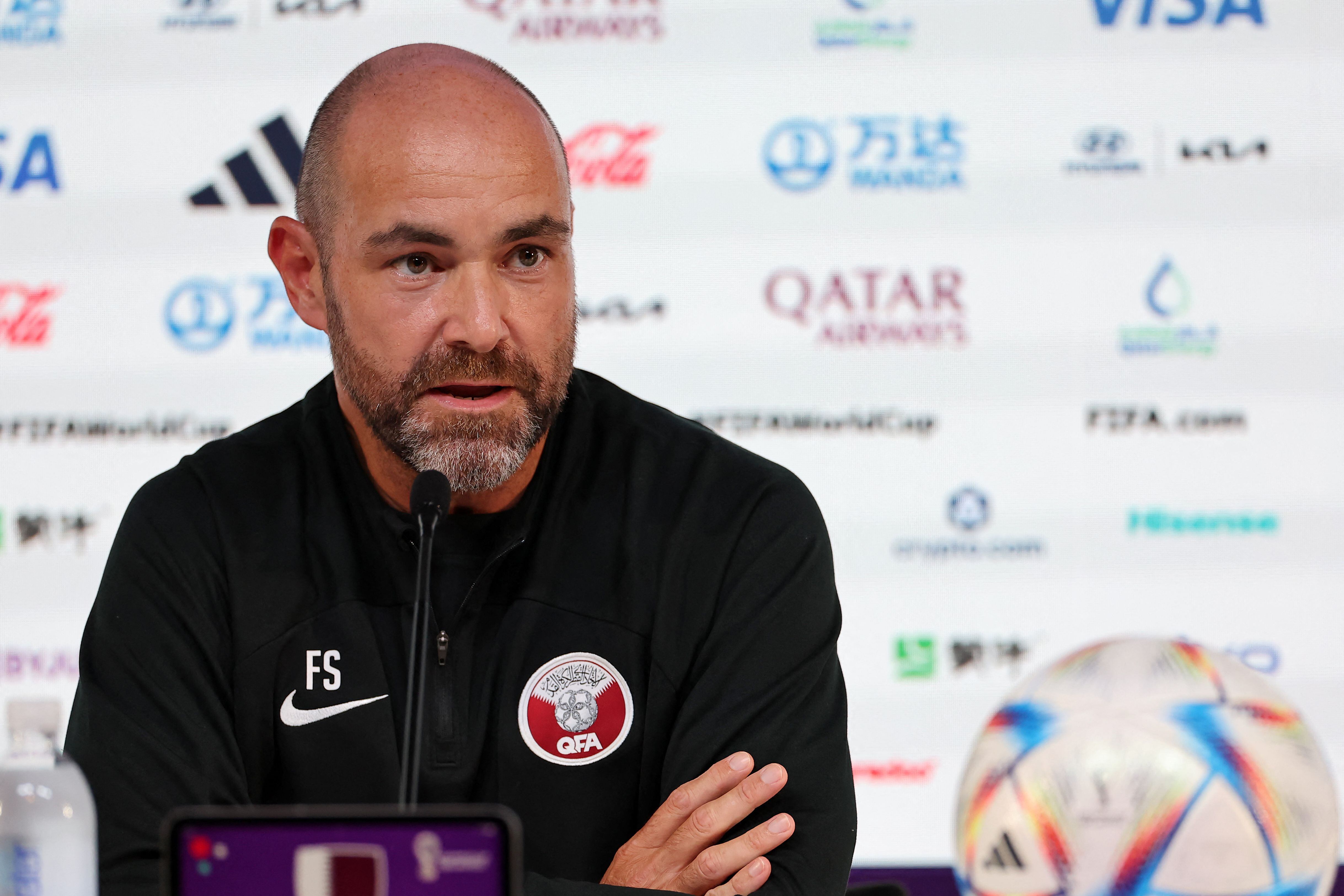 Félix Sánchez, entrenador de la Selección de Qatar en conferencia de prensa luego del partido contra Ecuador.