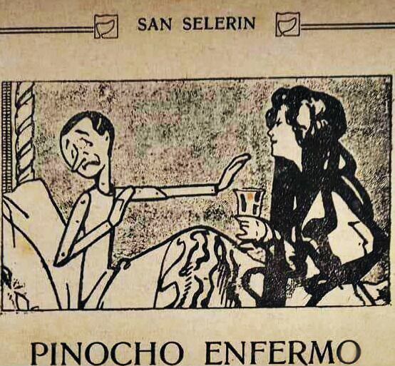 Obra teatral «Pinocho enfermo» de Luisa González, primera mención de Pinocho en la literatura costarricense. El «juguete cómico» se publicó en San Selerín, en 1923.